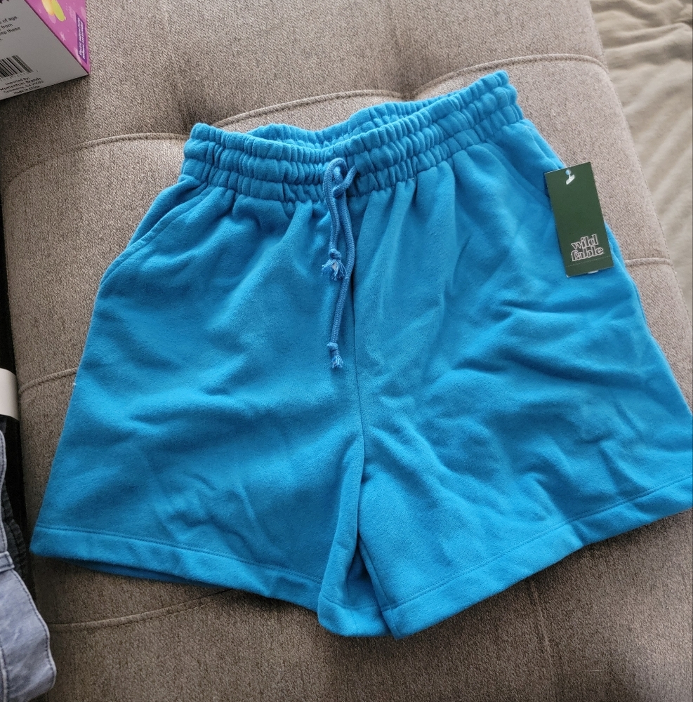 NWT Wild Fable Blue Drawstring Shorts Size SMALL